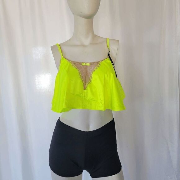 Love Haus Other - Love Haus by Beach Bunny womens neon yellow nude cami pajama top size S